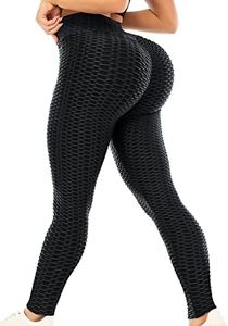 ViCherub Scrunch Butt Lifting Workout Leggings for Women High Waisted Yoga Pants Tummy Control Lift Gym Booty Tights, Black