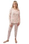 UC Ex High Street Brand Pyjamas for Women Navy Womens Pyjamas Cotton Ladies Pyjamas Snowflake Print Pjs for Women Sets Long Sleeve Women's Nightwear Womens Pyjamas Set Womens Pjs Ladies Nightwear