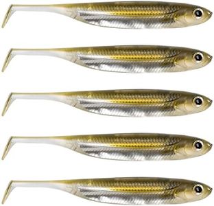 Dr.Fish Rubber Fish Fishing Lures with Paddle Tail Shad Bait Minnow Lure Drop Shot Fishing Lure Fluke Baits Silicone Swimming Lures for Pike Trout Bass 10cm Pumpkin Seed