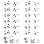 500PCS Earring Back Replacements, Earring Posts Studs with Butterfly and Rubber Earring Backs for DIY Making Jewelry Findings Making