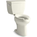 Kohler K-3493-96 Biscuit Highline Highline Pressure Lite elongated 1.6 gpf toilet with left-hand trip lever less seat