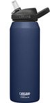 CamelBak Eddy+ Water Filter Water Bottle by LifeStraw Integrated 2-Stage Filter Straw - for Hiking, Backpacking, Travel, and Emergency Preparedness - 32oz Vacuum Insulated Stainless Steel, Navy