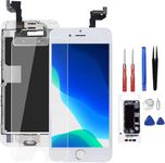 Screen Replacement for iPhone 6S White with Home Button and Camera, Bsz4uov 3D Touch Screen Digitizer Replacement for A1633, A1688, A1700,with Proximity Sensor Ear Speaker,Tempered Glass Repair Tools