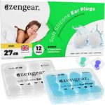 aZengear Silicone Ear Plugs for Sleep, Swimming (14 Pairs) Soft, Mouldable Wax Earplugs, Reusable, Sleeping, Snore Noise Cancelling, Swim, Work