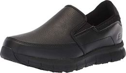 Skechers for Work Women's Nampa-Annod Food Service Shoe,Black Polyurethane,6 M US