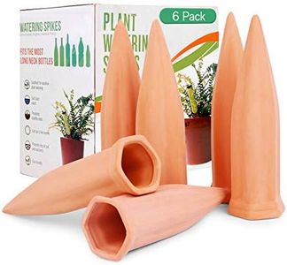 REMIAWY Plant Watering Stakes 6 Pack Automatic Plant Waterers for Vacations, Plant Watering Devices Terracotta Self Watering Spikes for Wine Bottles Great Watering Spikes for Indoor & Outdoor Plants