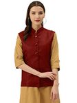 Vastraa Fusion Women's Solid Nehru Jacket (44)