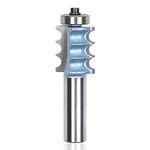 KEENTECH Triple Beading Router Bits with 1/2" Shank, 7/8" Cutting Diameter, 1" Cutting Depth, Industrial Grade High Performance Cutting Tool for Woodworking, Blue (KT09021608)