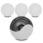 Power Dynamics Wireless Bluetooth Ceiling Speakers, 4-Speaker Home Ceiling Speaker System with 6.5'' Speakers, Complete Single Room Wireless Ceiling Speaker System Sound and Seamless Streaming