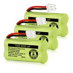 iMah BT183342/BT283342 2.4V 400mAh Ni-MH Battery Pack, Also Compatible with AT&T VTech Cordless Phone Batteries BT183342/BT283342 BT166342/BT266342 BT162342/BT262342 2SN-AAA40H-S-X2, Pack of 3