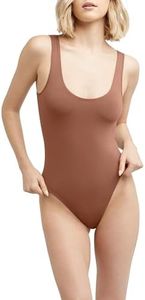 Maidenform Women's M Smoothing Seamless Bodysuit with Built-In Bra, Bronzed Chestnut, Small