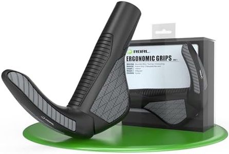 RBRL Ergonomic Bike Grips, Anti-Slip Rubber, Professional MTB Grips for Mountain Bike, BMX, Scooters (Grey)