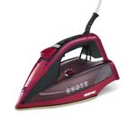 Geepas 2400W Digital Steam Iron – Digital Temperature Control, Ceramic Soleplate, 350ML Tank - Steam/Spray/Burst of Steam, Anti-Drip, Anti-Calc & Self Clean Function, Auto Shut-off - 2 Years Warranty