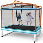 GYMAX 6 FT Kids Trampoline, 3-in-1 