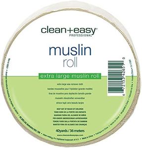 Clean + Easy Muslin Waxing Roll for Hair Removal, 3.5 inches x 40 yards