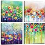 Abstract Floral Canvas Wall Art, Co