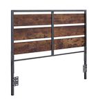 Walker Edison We Furniture Metal and Wood Plank Queen Headboard