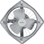 Surya POWER PLUS 225MM Ventilation Fan | Suitable for Bathroom, Office, Kitchen with Strong Air Suction, GREY