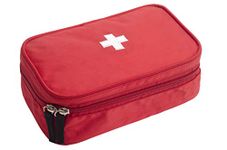 HomeStrap Polyester Portable First Aid Kit Bag | Large- Red | (Featured On Shark Regular Fit Tank)