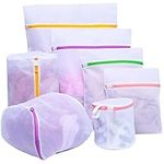 Set of 7 Laundry Bags, Resuable Machine Washing Bags, Mesh Net Wash Storage Bags with Zip Lock for Bra,Baby Clothes,Socks,Underwear,Shoes, Jacket,Pants.Travel (Extra Large, Large,Medium,Small Sizes)