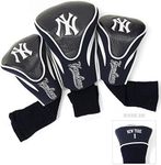 Team Golf MLB New York Yankees Contour Golf Club Headcovers (3 Count), Numbered 1, 3, & X, Fits Oversized Drivers, Utility, Rescue & Fairway Clubs, Velour Lined for Extra Club Protection