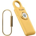 Thopeb® Personal Safety Alarm for Women by Self Defense Keychain – Rechargeable -135dB Siren, Strobe SOS Light and Key Chain in 7 Pop Colors (Metallic Gold)