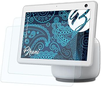 Bruni Película Protectora compatible con Amazn Echó Show 10 Protector Película, claro Lámina Protectora (2X)