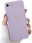 HJWKJUS Compatible with iPhone 6/6s Case for Women Girls, Soft Flexible Durable Cute Heart Pattern Slim Thin TPU Shockproof Case for iPhone 6/6s 4.7＂ -Purple