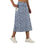 ANIVIVO Women's Midi Length Skorts Skirts with Pockets Modest Skirts 28" Long Knee Length Athletic Skorts