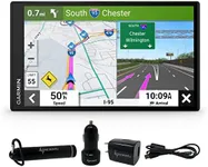 Wearable4U - Garmin DriveSmart 76, 7-inch Car GPS Navigator with Bright, Crisp High-Res Maps and Voice Assist with Power Pack Bundle