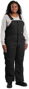 Berne Women's Softstone Insulated Bib Overall, Large Regular, Black