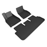 3D MAXpider Custom Fit Kagu Floor Mat (Black) Compatible with Tesla Model S 2021-2024 - Full Set