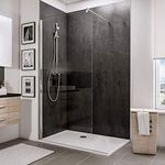 ELEGANT 900mm Walk in Shower Enclosure 6mm Tempered Safety Glass Wetroom Shower Screen Panel