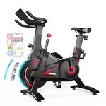 YESOUL Exercise Bike for Home, Stationary Bike with Stable Triangle Frame, 300 lbs Capacity, Silent Magnetic Resistance, Dual-Stage Drive & Alloy Flywheel, Smart APP with Scenic & Live Classes