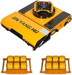 JIN YANG HU 30Ton Load Machine Mover Skate Kit,Electric Remote Control Machinery Skate Dolly,Heavy Duty Lithium Batteries Machine Moving Skates+Auxiliary Wheels