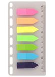Amazon Brand – Umi 140 Pieces Arrow Tabs File Sticky Notes Book Tabs, Colored Writable Page Markers,Translucent Tabs on 6 inch Scale Backing