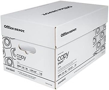 Office Depot White Copy Paper, 8 1/2in. x 11in., 20 Lb, 500 Sheets Per Ream, Case Of 10 Reams, 40402786