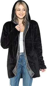 Safus Wearable Blanket Hoodie in Thick Fleece Jacket with Pocket - Black - Small/Medium Size - for Women and Men, Warm and Cozy