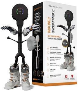 Hedgehog Buddy Heavy Duty Ski Boot Dryer Rapid 3-Pair Glove, Boxing Shoe Dryer and Deodorizer Wall-Mounted, Adjustable Heat, Portable, Extra Long Spikes, Black