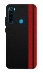 Print Galiara|| Designer Back Case Cover for Xiaomi Redmi Note 8 | Black and Red Pattern |