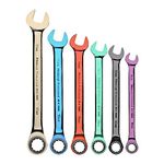 Pittsburgh 6 Piece Metric Ratcheting Color Combo Wrench Set by Pittsburgh