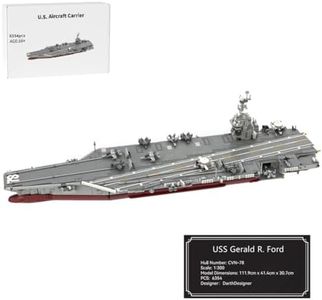 XMalNexity 1:300 USS Gerald R. Ford Building Blocks Set, US Fleet Collection with 13 Aircraft Model,Compatible with Major Brands, Gift for Military Enthusiasts – 6354PCS