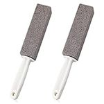 Pumice Cleaning Stone, with Handle Toilet Bowl Ring Cleaner Pumice Stone Sticks, Hard Water Ring Stains Remover Pumice Stone Sticks Brushes for Kitchen Bath Pool Household Cleaning(2 Pack)