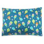 KRADYL KROFT Toddler Pillow with 100% Cotton Removable Cover - 20 X 15 Inches | Children Pillows | Baby Pillows - Icecream Cool