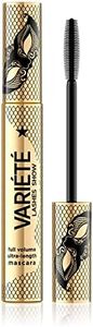 Eveline Cosmetics Variété Variété Volumizing and Lengthening Mascara - Long-Lasting, Smudge-Proof Formula with Intense Black Pigmentation, 10 ML