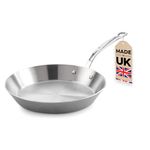 Samuel Groves - Classic Stainless Steel Tri-Ply Frying Pan - Rapid Heat Distribution - Suitable for All Hobs, Including Induction Made in England (28cm)