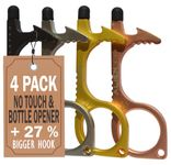 No Touch door opener Tool 4 Pack - Premium Multitool keychain - Door opener, Touchscreen stylus, Button pusher and Bottle opener