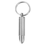 VALYRIA Memorial Silver Bullet Urn Keychain Cremation Ashes Urn Keyring