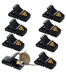 UFLIX® 8pcs Reusable Mouse Traps for Indoors and Outdoors That Kill Instantly | Effective Mice traps for indoors and a highly Sensitive Rodent repellent (Pack of 8)