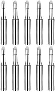 uxcell® Soldering Iron Tips 4mm x 6.5mm Bevel Edge Replacement for Solder Station Tip 900M-T-3C Silver 10pcs